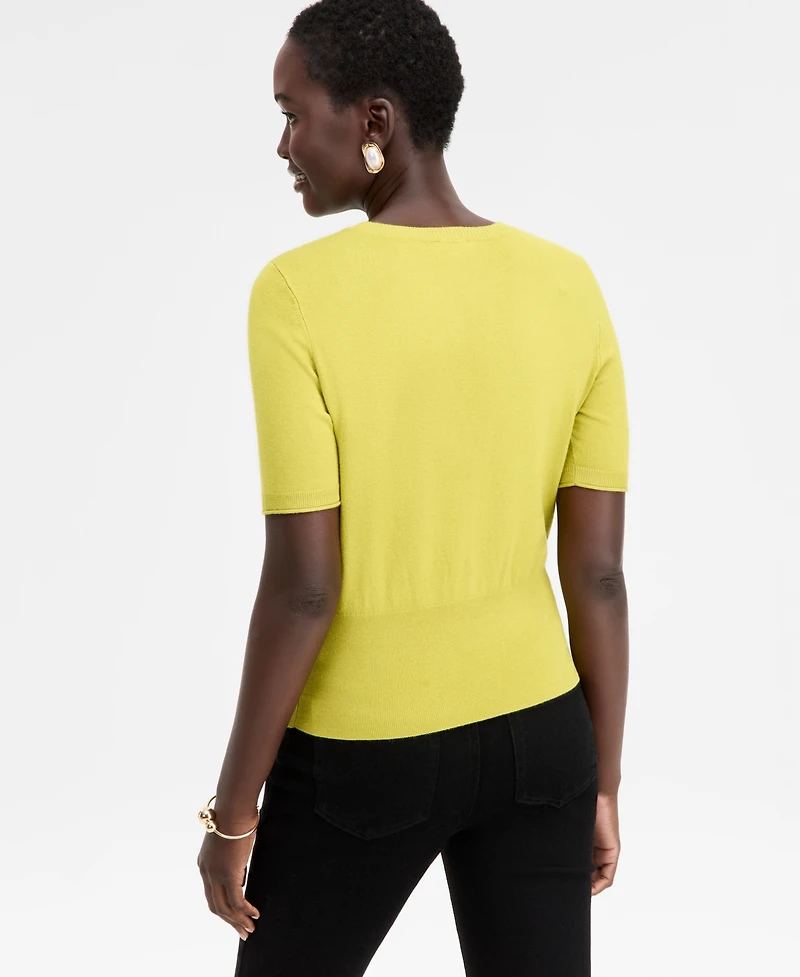 I.n.c. International Concepts Women's Elbow-Sleeve Crewneck Sweater, Macy's Exclusive