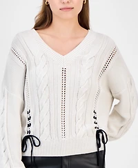 Boss Orange Women's Side-Stitch Cable-Knit Sweater