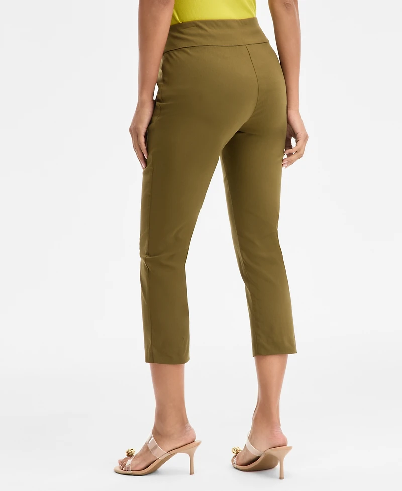 I.n.c. International Concepts Women's Tummy-Control Pull-On Capri Pants, Created for Macy's