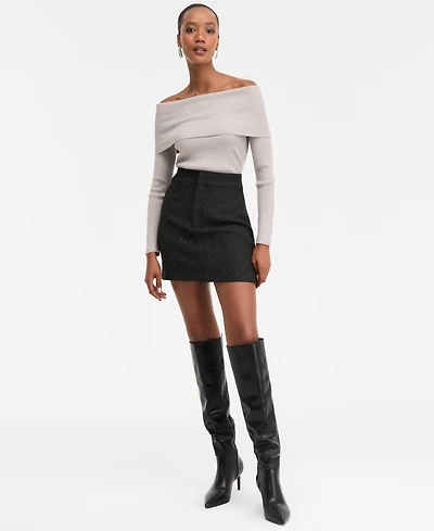 I.n.c. International Concepts Women's Embroidered Mini Skirt, Macy's Exclusive