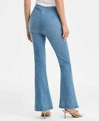 I.n.c. International Concepts Women's High-Rise Pull-On Flare-Leg Jeans, Macy's Exclusive