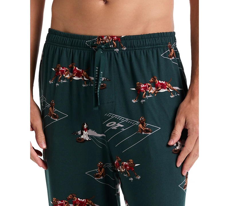 Perry Ellis Portfolio Men's Football Dog Pajama Pants
