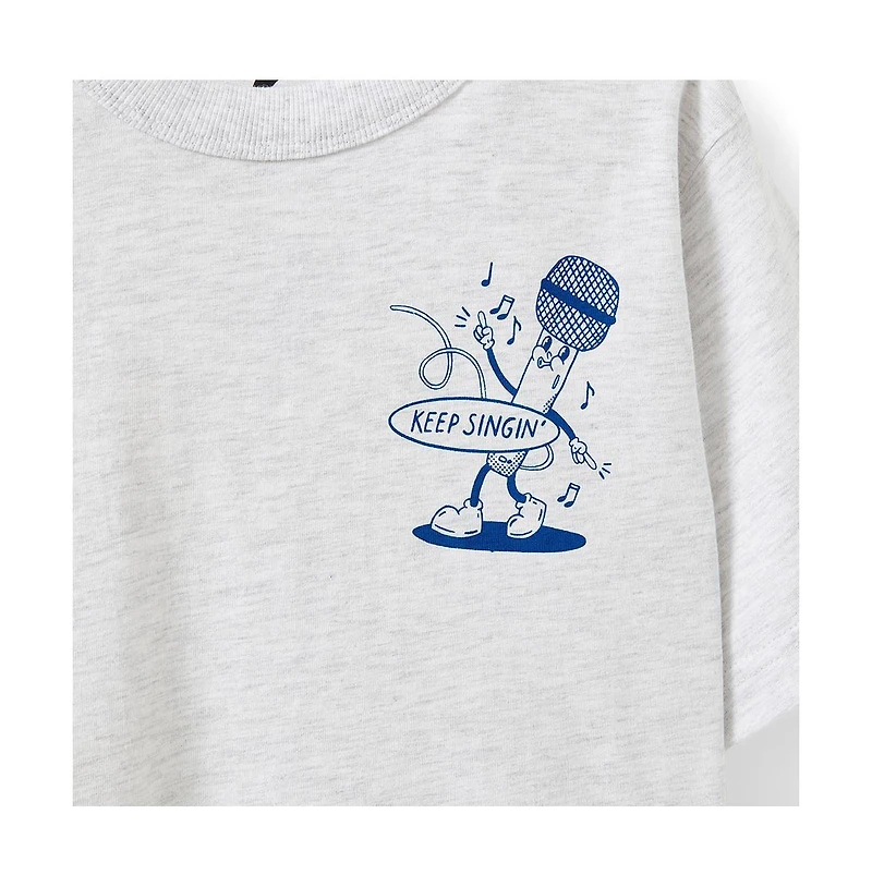 Cotton On Little Girls Poppy Oversize Graphic Print Tee