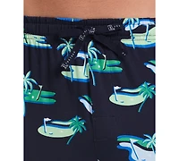 Perry Ellis Portfolio Men's Soft Touch Beach Course Golf Pajama Set