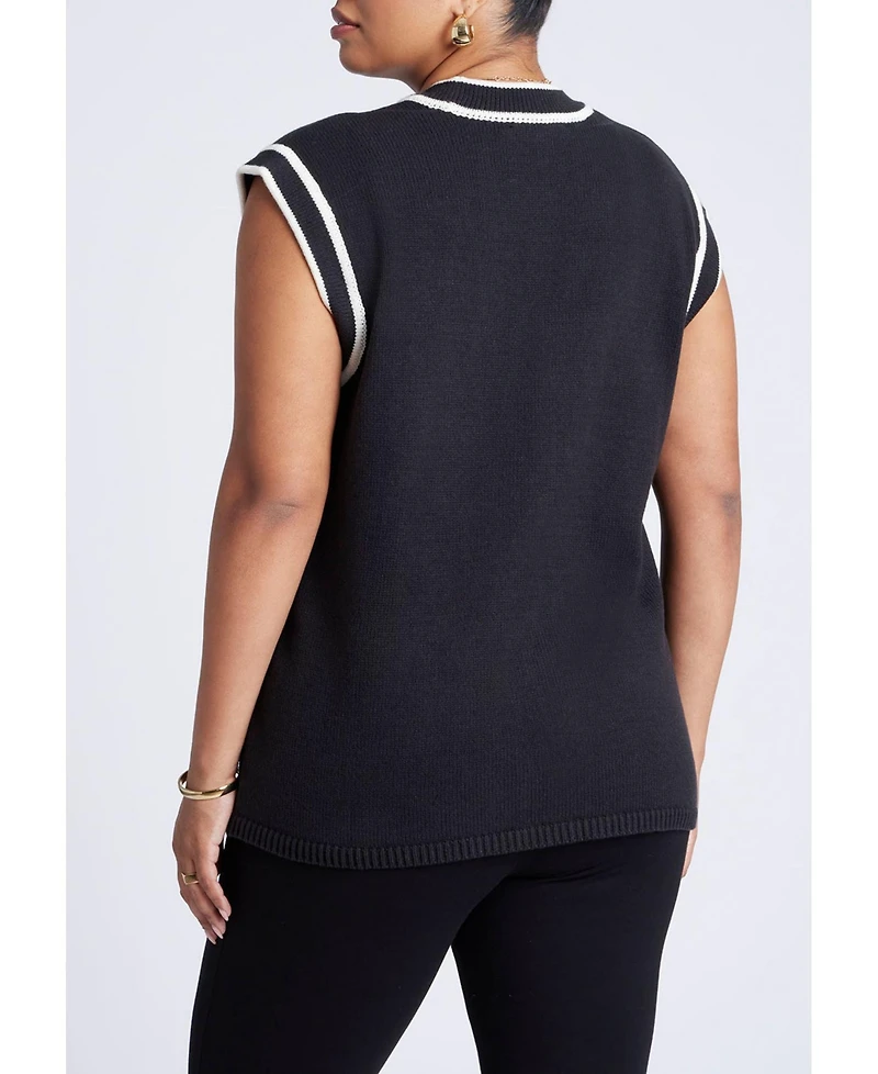 Eloquii Women's Oversized Sweater Vest
