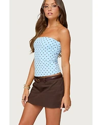 Edikted Women's Polka Dot Built In Bra Tube Top