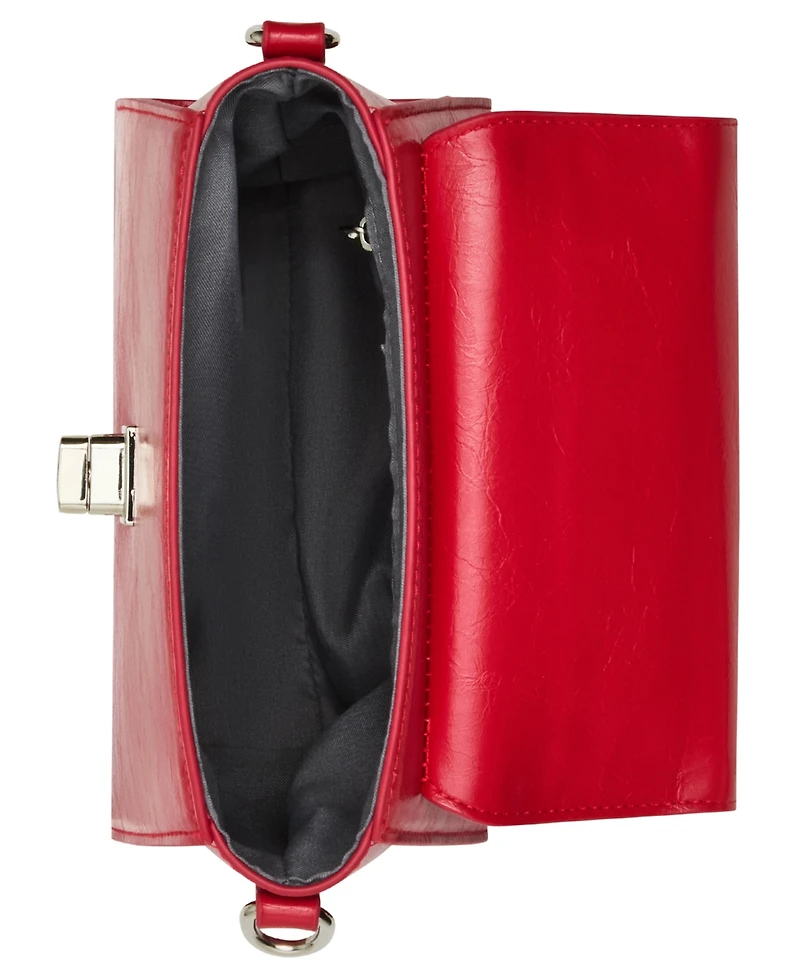 Madden Girl Trissac Crinkle Turn Lock Satchel Bag