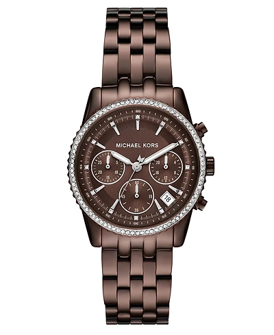 Michael Kors Women's Bryant Chronograph Brown Stainless Steel Watch, 35mm