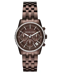 Michael Kors Women's Bryant Chronograph Brown Stainless Steel Watch, 35mm