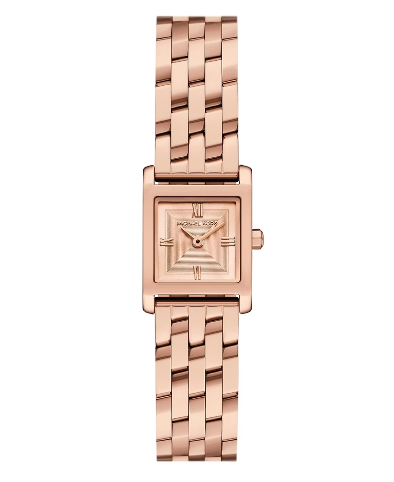 Michael Kors Women's Georgie Two-Hand Rose Gold-Tone Stainless Steel Watch, 20mm