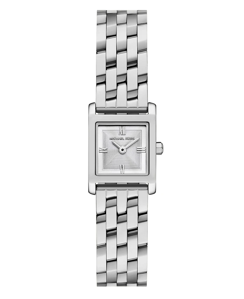 Michael Kors Women's Georgie Two-Hand Silver-Tone Stainless Steel Watch, 20mm