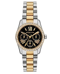 Michael Kors Women's Lexington Lux Multifunction Two-Tone Stainless Steel Watch, 34mm