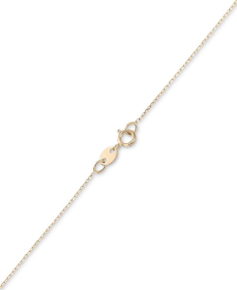 Polished Openwork Flower 18" Pendant Necklace in 10k Gold