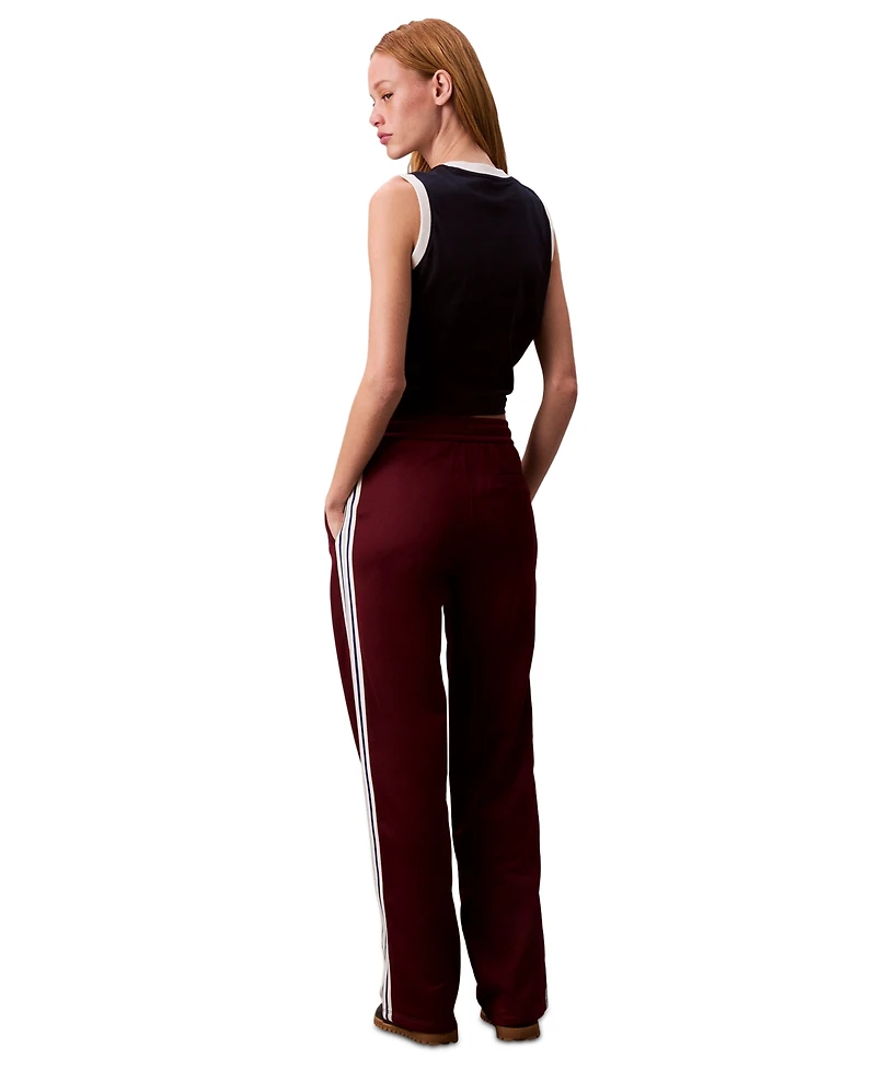 Calvin Klein Jeans Women's High-Shine French Terry Track Pants