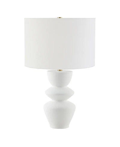 Hudson & Canal Cassian 24.5" Ceramic Table Lamp with Fabric Shade