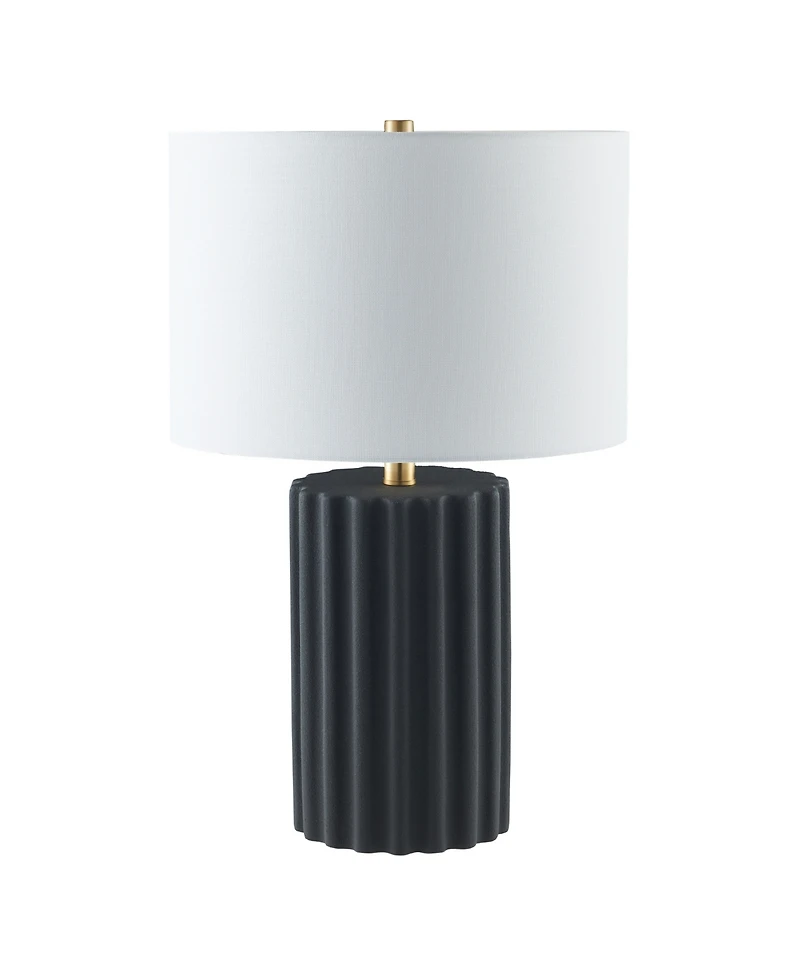 Hudson & Canal Seren 23" Ceramic Table Lamp with Fabric Shade