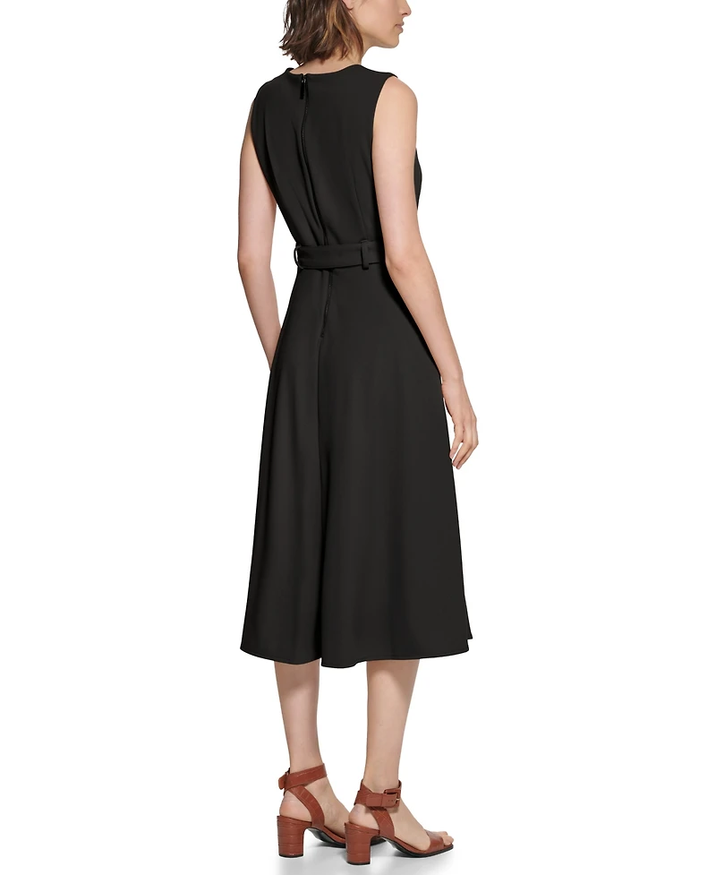 Calvin Klein Women's Sleeveless Midi A-Line Dress