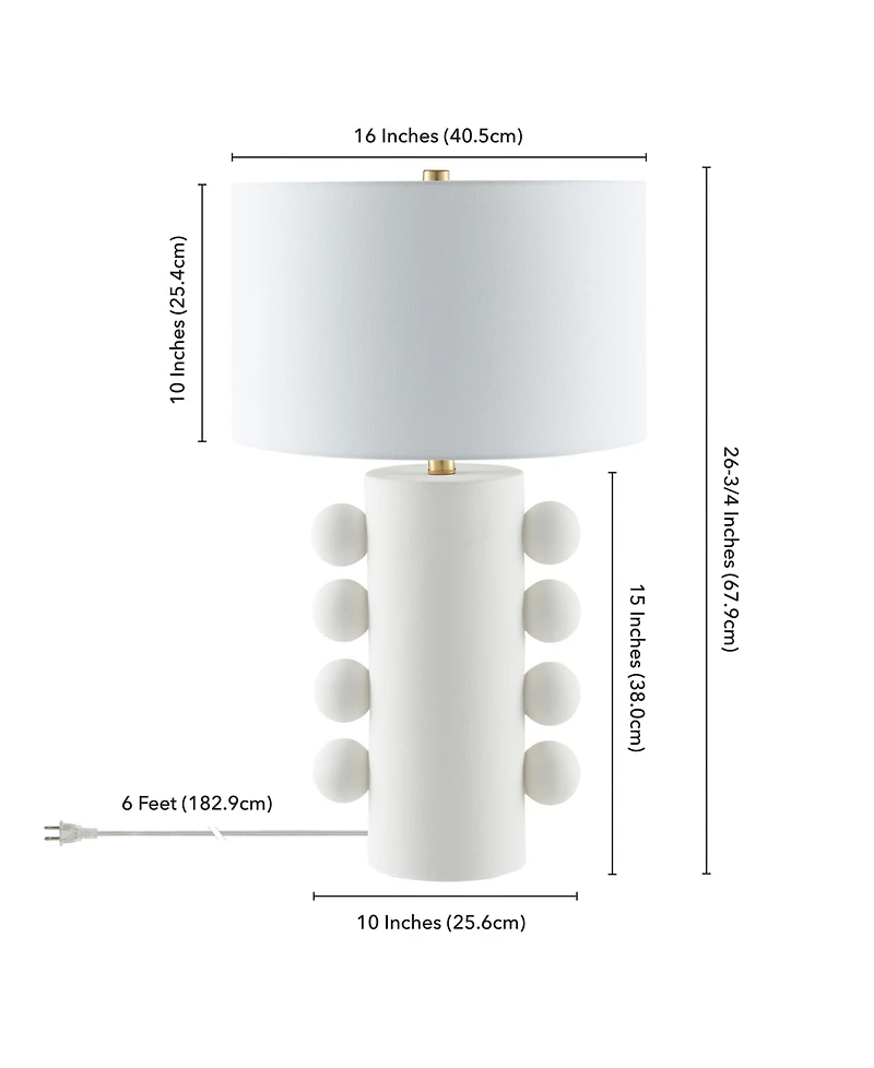 Hudson & Canal Jurrah 26.75" Ceramic Table Lamp with Fabric Shade