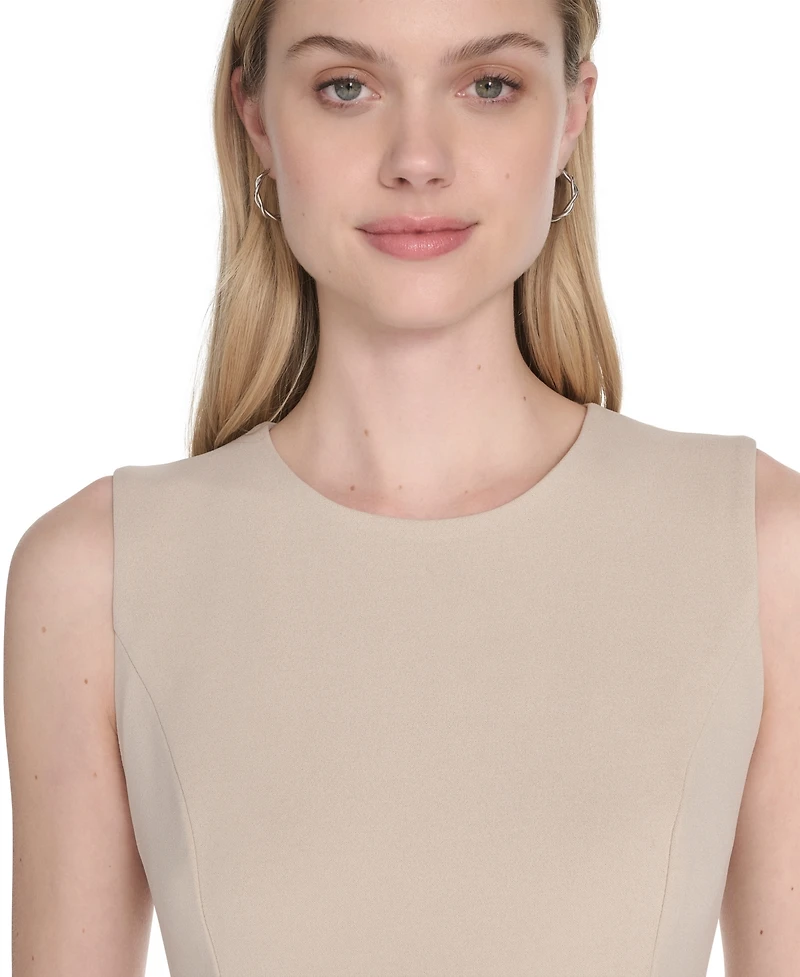 Calvin Klein Women's Scuba Crepe Sleeveless A-Line Dress