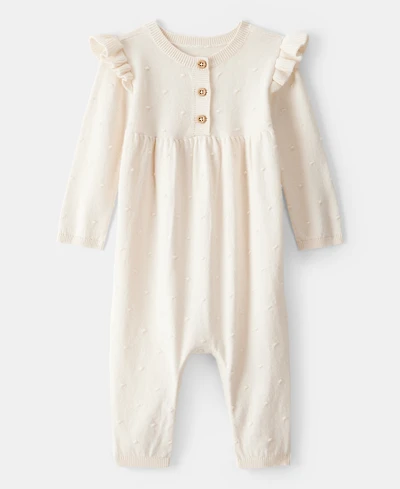Carter's Baby Girls Cotton Long-Sleeve Jumpsuit