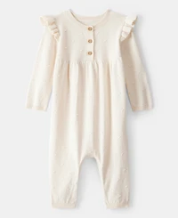 Carter's Baby Girls Cotton Long-Sleeve Jumpsuit