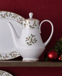 Noritake Holly & Berry Gold Coffee Server