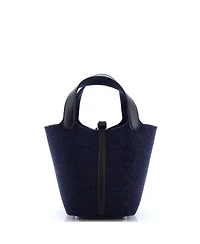 Pre-Owned Hermes Pm Picotin Lock Bag Felt with Leather