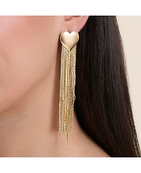 Jessica Simpson Gold Chain Tassel Earrings