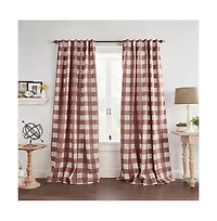 Elrene Home Fashions Grainger Buffalo Check Blackout Window Curtain