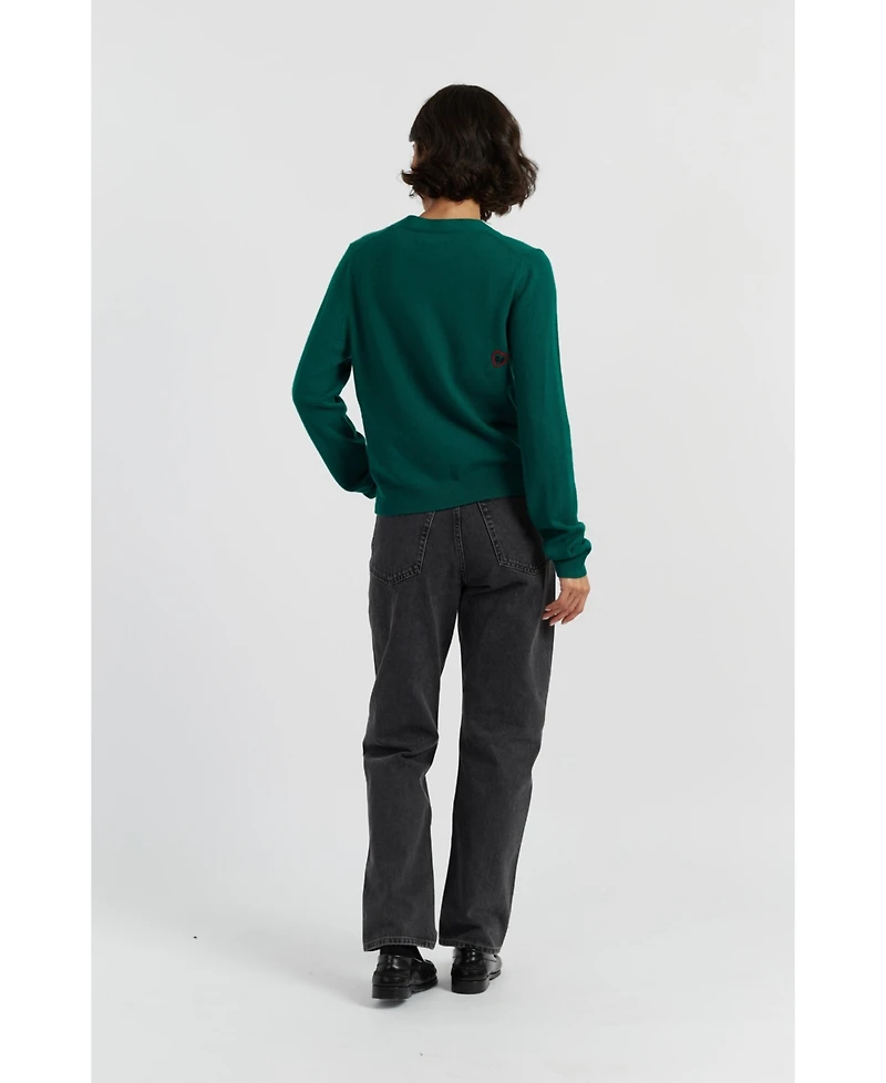 Chinti & Parker Women's Wool Cashmere Snoopy Peek Cardigan
