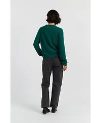 Chinti & Parker Women's Wool Cashmere Snoopy Peek Cardigan