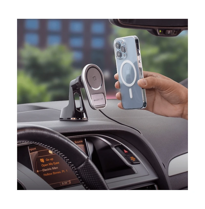 Scosche MagicMount Pro Charge5 Wireless Charging Dash / Window Mount-Black