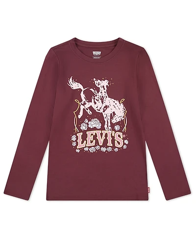 Levi's Big Girls Horse Long Sleeve T-Shirt