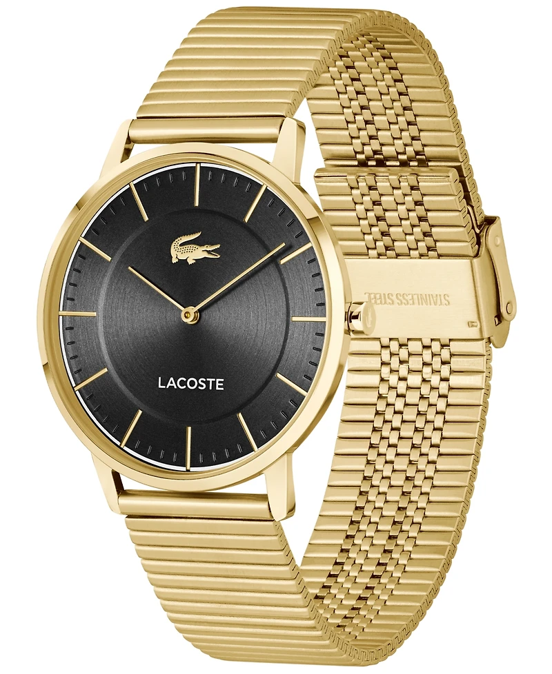 Lacoste Men's Crocorigin Gold Tone Stainless Steel Bracelet Watch, 40.5mm