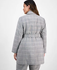 Kasper Plus Plaid Jacket