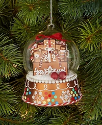 Holiday Lane Gingerbread Village Glass Snow Globe Ornament, Macy's Exclusive
