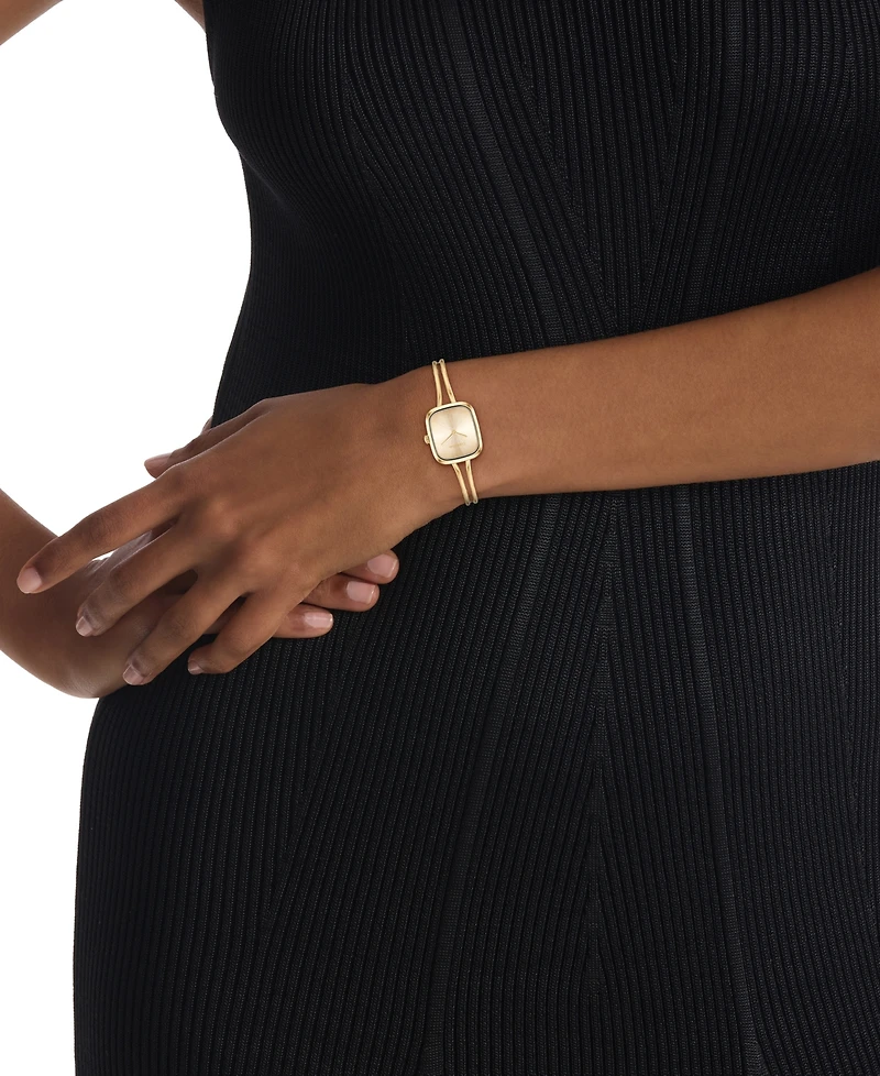 Calvin Klein Women's Ck Adore Gold Tone Stainless Steel Bangle Bracelet Watch 20.8mm
