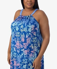 Ellen Tracy Plus Sleeveless Midi Nightgown