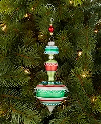 Holiday Lane Merry Magic Glass Finial Ornament, Macy's Exclusive