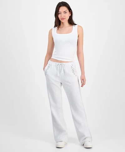 Planet Heart Juniors' Novelty Flare Fleece Sweatpants