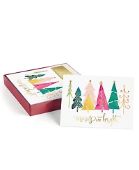 Masterpiece Studios Merry Bright Treeline Holiday Boxed Cards