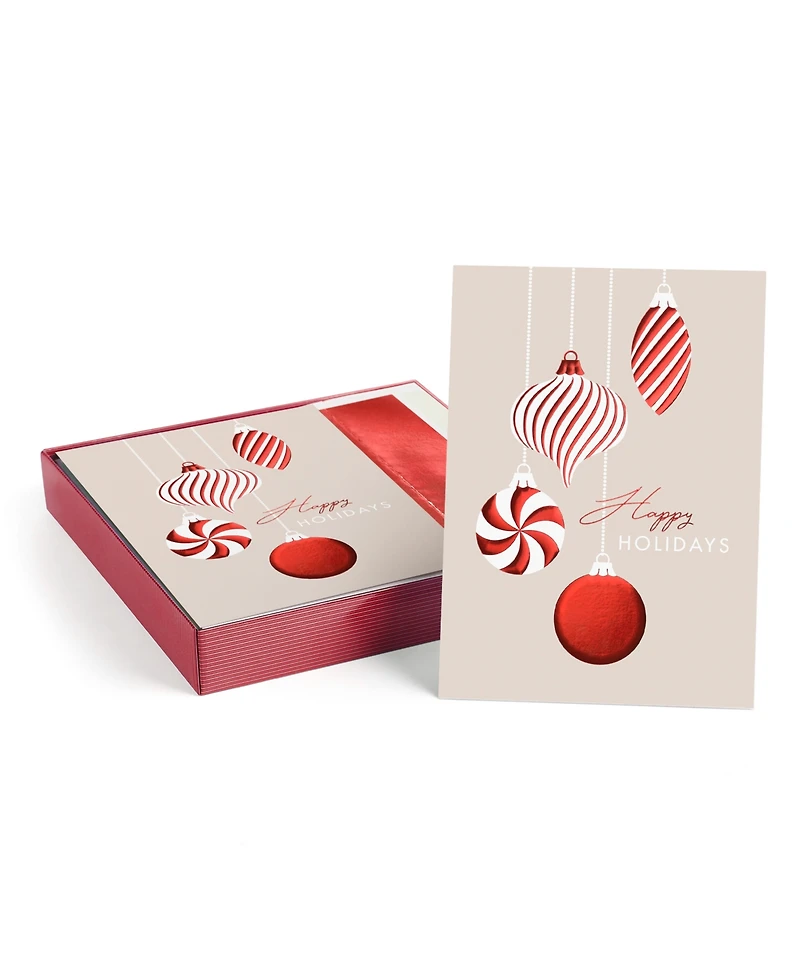 Masterpiece Studios Peppermint Ornaments Holiday Boxed Cards