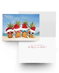 Masterpiece Studios Pineapple Santas Holiday Boxed Cards