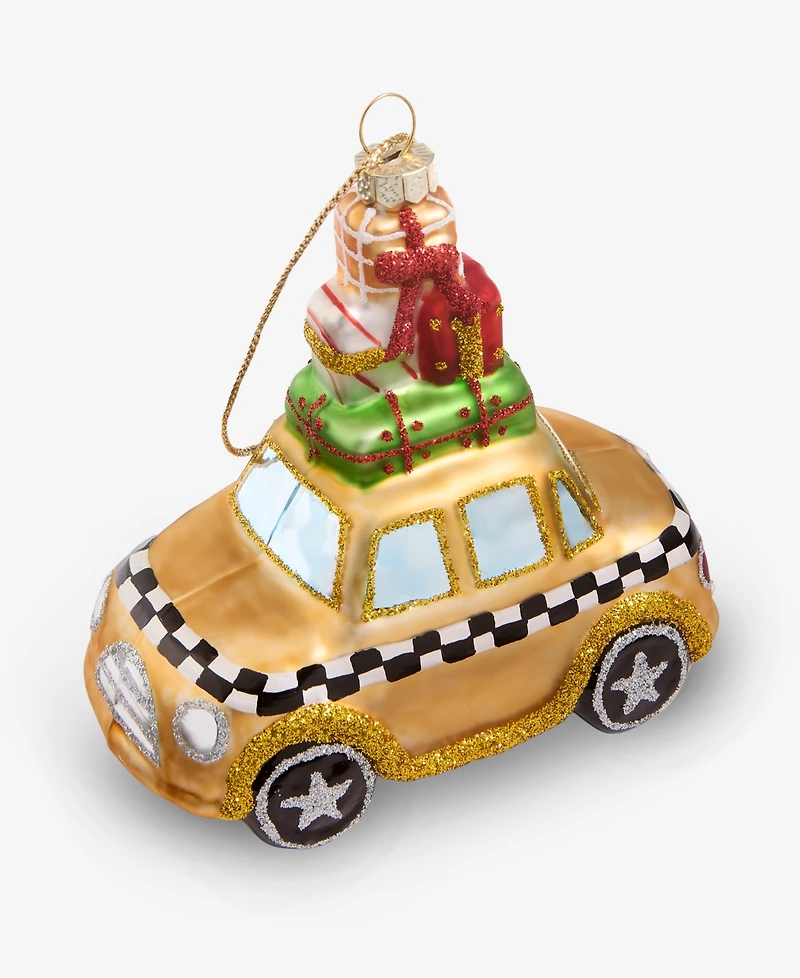 Holiday Lane New York City Glass Gift-Top Taxi Ornament, Macy's Exclusive