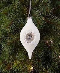 Holiday Lane Iced Delight White Reflector Finial Ornament, Macy's Exclusive
