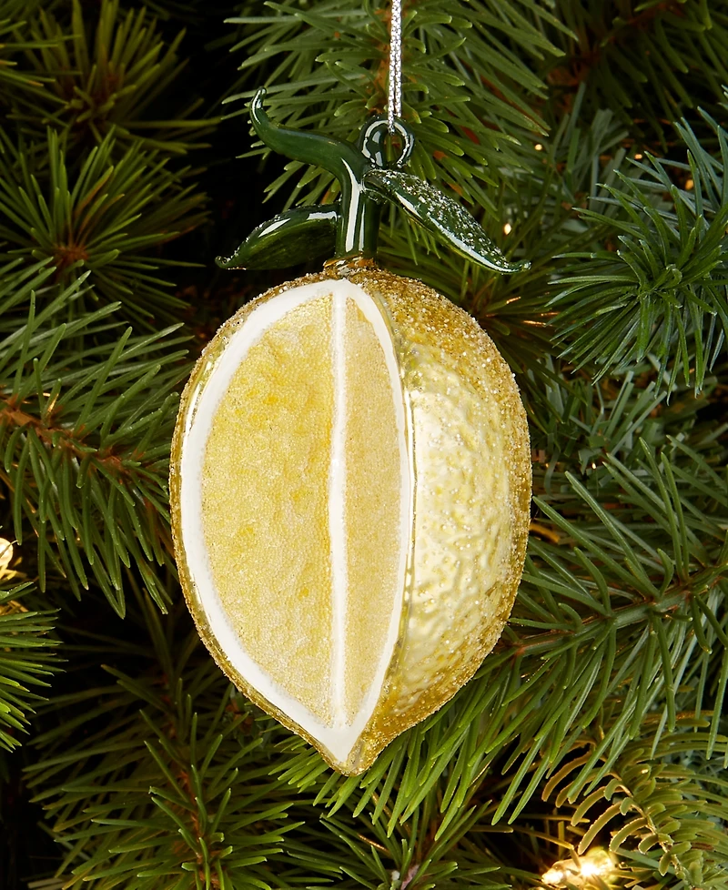 Holiday Lane Spirits Glass Lemon Ornament, Macy's Exclusive