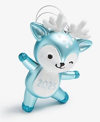 Holiday Lane Baby's First Blue Glass Deer Ornament, Exclusively at Macy's