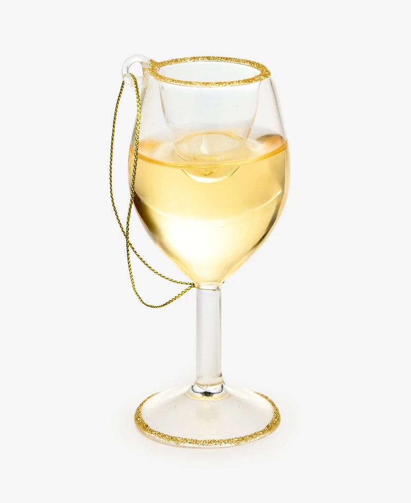 Holiday Lane Spirits White Wine Glass Ornament, Macy's Exclusive