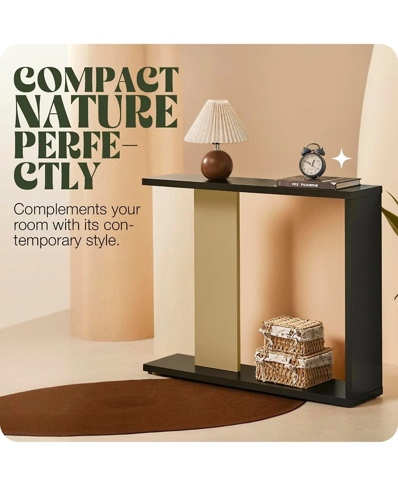 Kings Brand Furniture Indio Console Table, Entryway Sofa Table with Storage Shelf for Hallway, Entryway, Living Room, Foyer