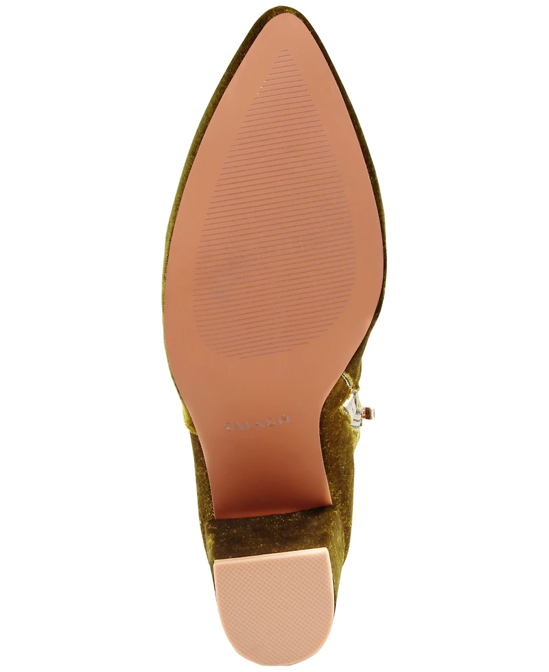 Smash Shoes Women's Malia Wide Calf Block Heel Over-The-Knee Boots - Extended Sizes Available